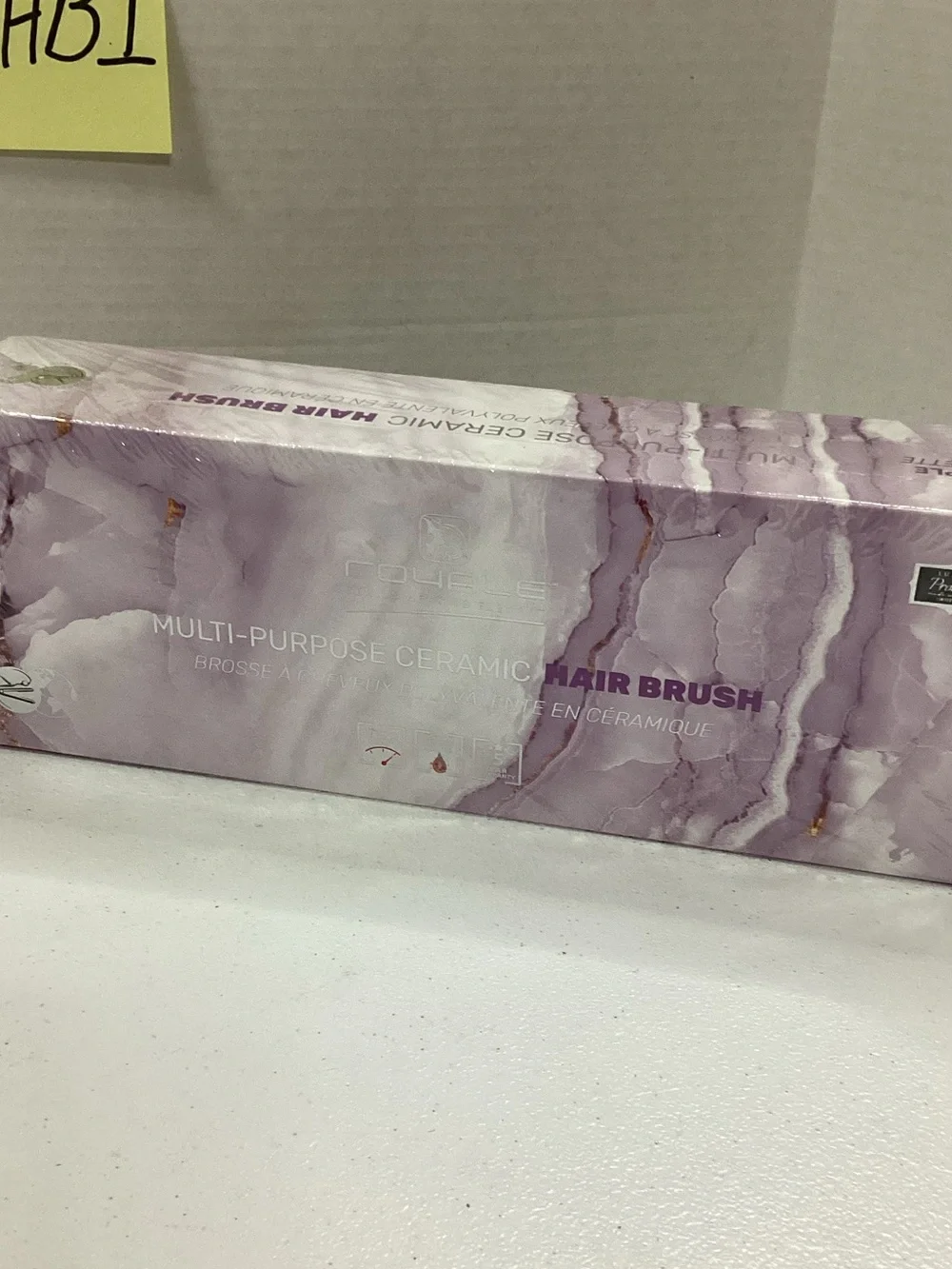 Multi-Purpose Ceramic Hair Brush — Lavender Marble Finish